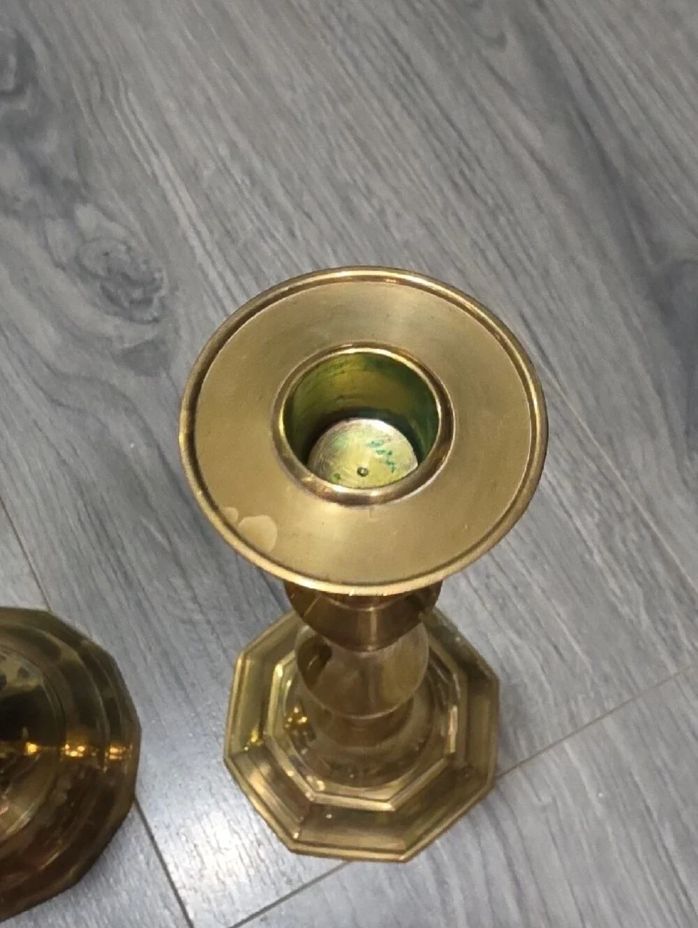 Brass VintageCandlestick Holders Set Of 3
